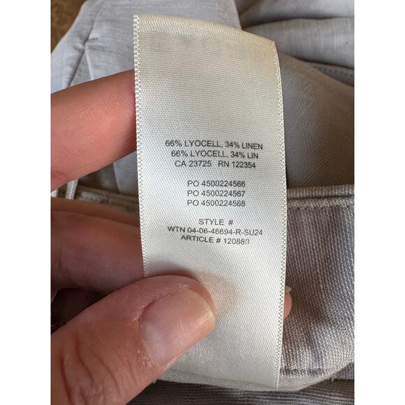 Aritzia Wilfred The Limitless Cropped Cruise Linen Wide Leg Flat Front Pant - 00 - Picture 10 of 10